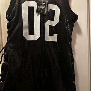 True Religion Black Ribbed Knit Top